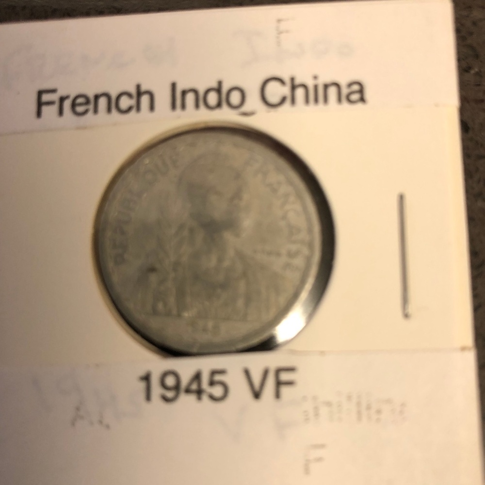 1945 10 cents French Indo China Coin VF Grade